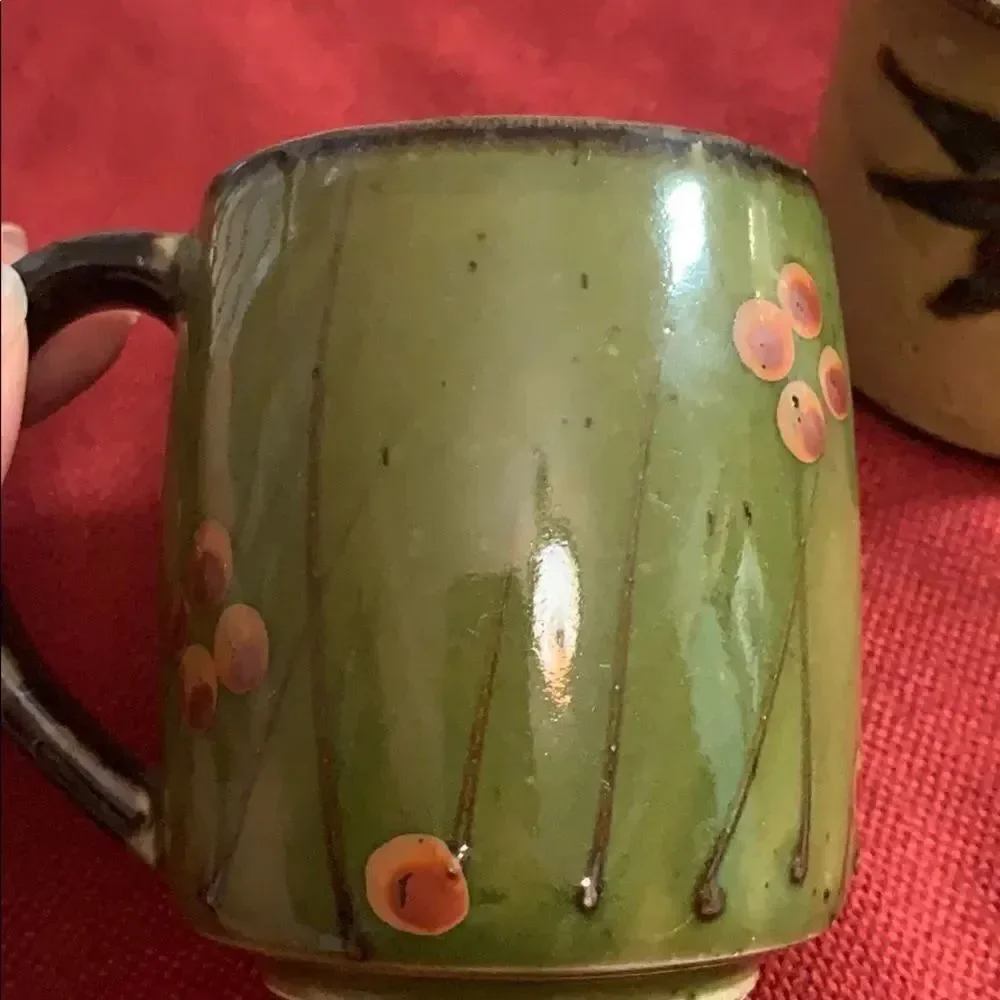 Vintage looking mismatched mugs